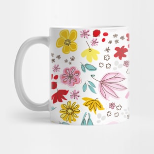 Beautiful hand-drawn flowers Mug